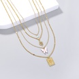 fashion butterfly snake zircon pendant multilayer alloy necklacepicture12